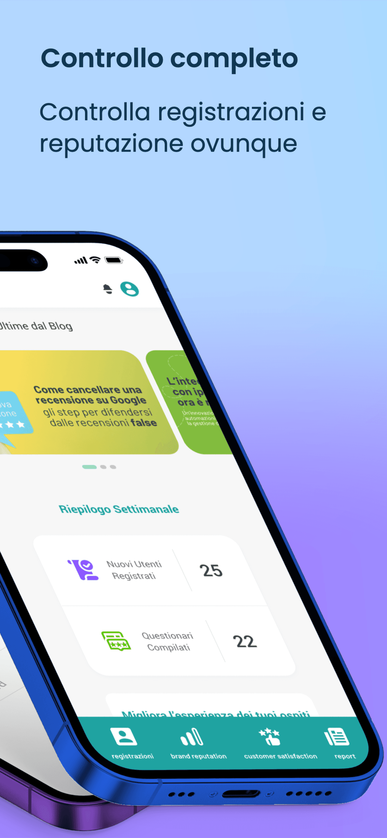 Schermata dell'app Spotty Admin 2