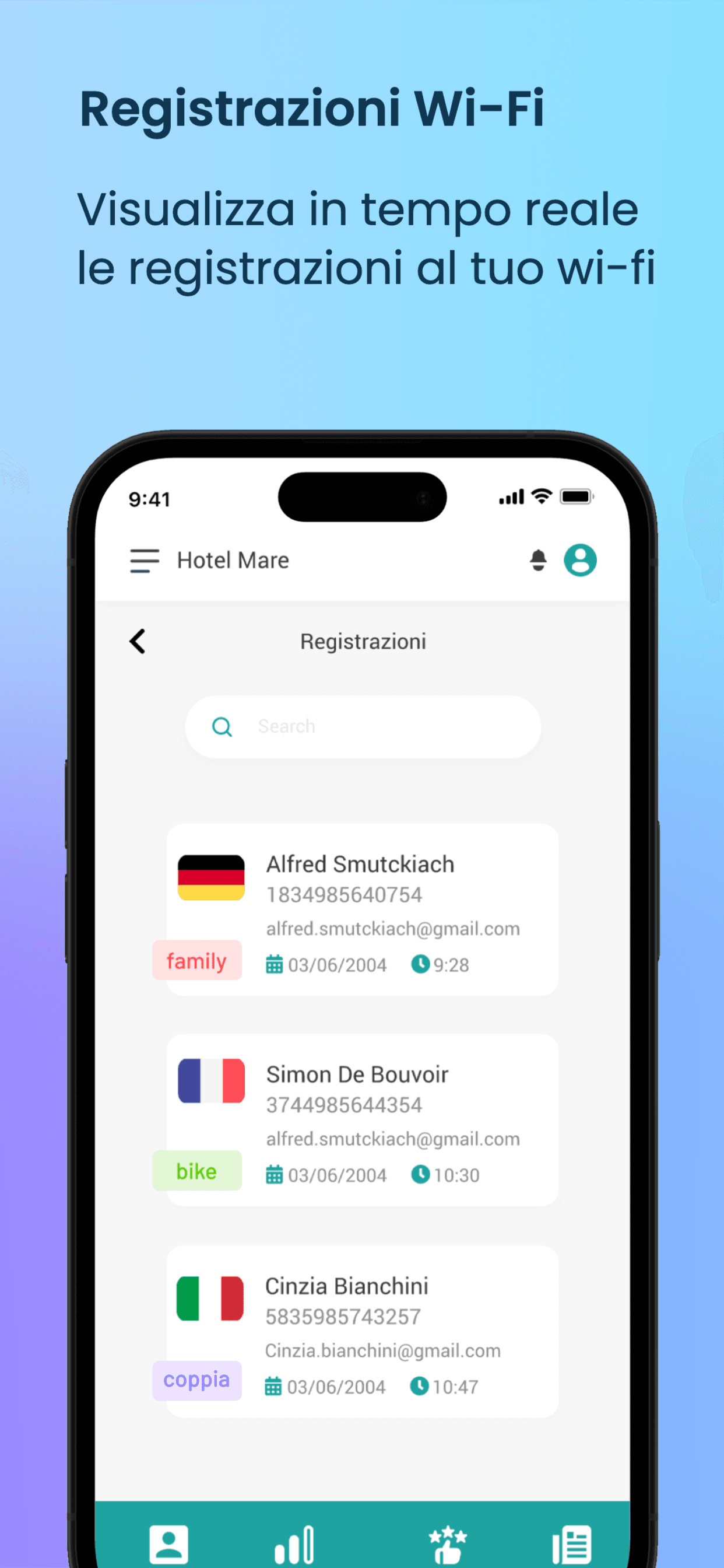 Schermata dell'app Spotty Admin 3